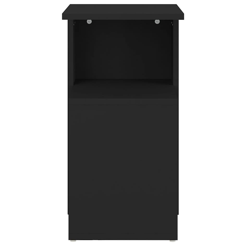 VidaXL Bijzettafel 36x30x56 cm spaanplaat zwart
