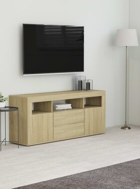 vidaXL Tv-meubel 120x30x50 cm spaanplaat sonoma eikenkleurig