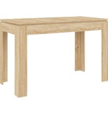 vidaXL Eettafel 120x60x76 cm bewerkt hout sonoma eikenkleurig