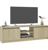 vidaXL Tv-meubel 120x30x35,5 cm bewerkt hout sonoma eikenkleurig