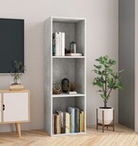 vidaXL Boekenkast/tv-meubel 36x30x114 cm bewerkt hout betongrijs