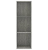 vidaXL Boekenkast/tv-meubel 36x30x114 cm bewerkt hout betongrijs