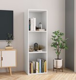 vidaXL Boekenkast/tv-meubel 36x30x114 cm bewerkt hout wit