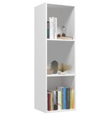 vidaXL Boekenkast/tv-meubel 36x30x114 cm bewerkt hout wit