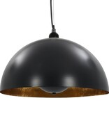 VidaXL Plafondlampen 2 st halfrond E27 40 cm zwart en goudkleurig