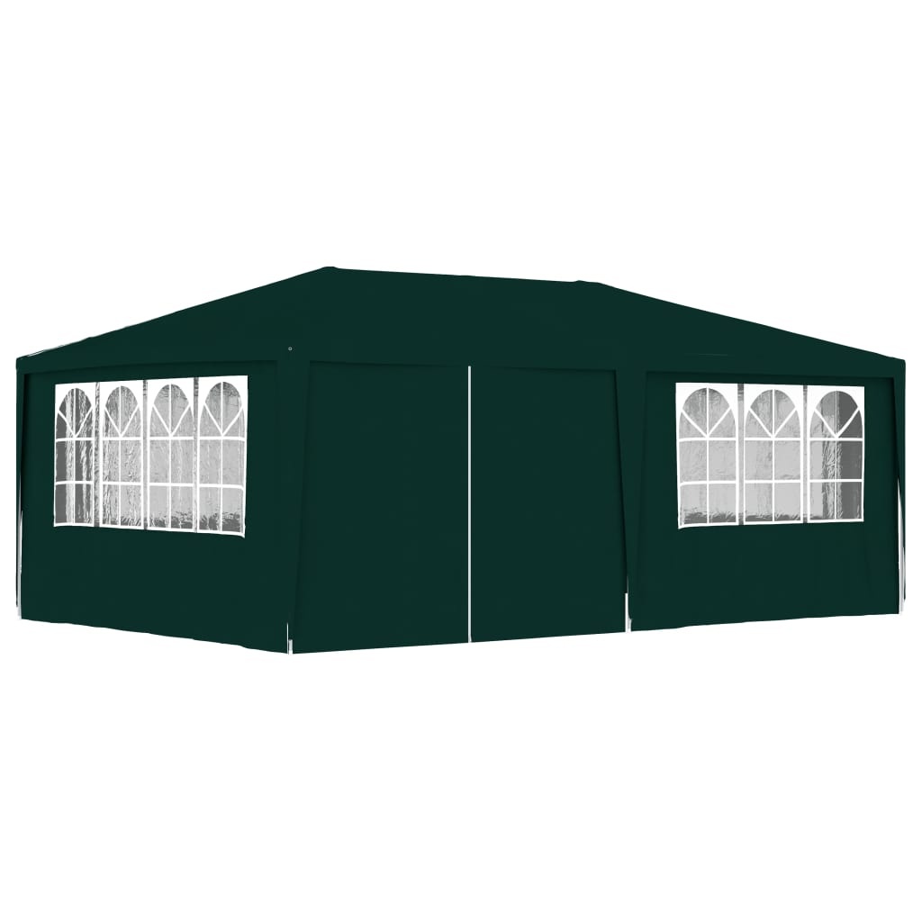 Partytent met zijwanden professioneel 90 g/m² 4x6 m groen