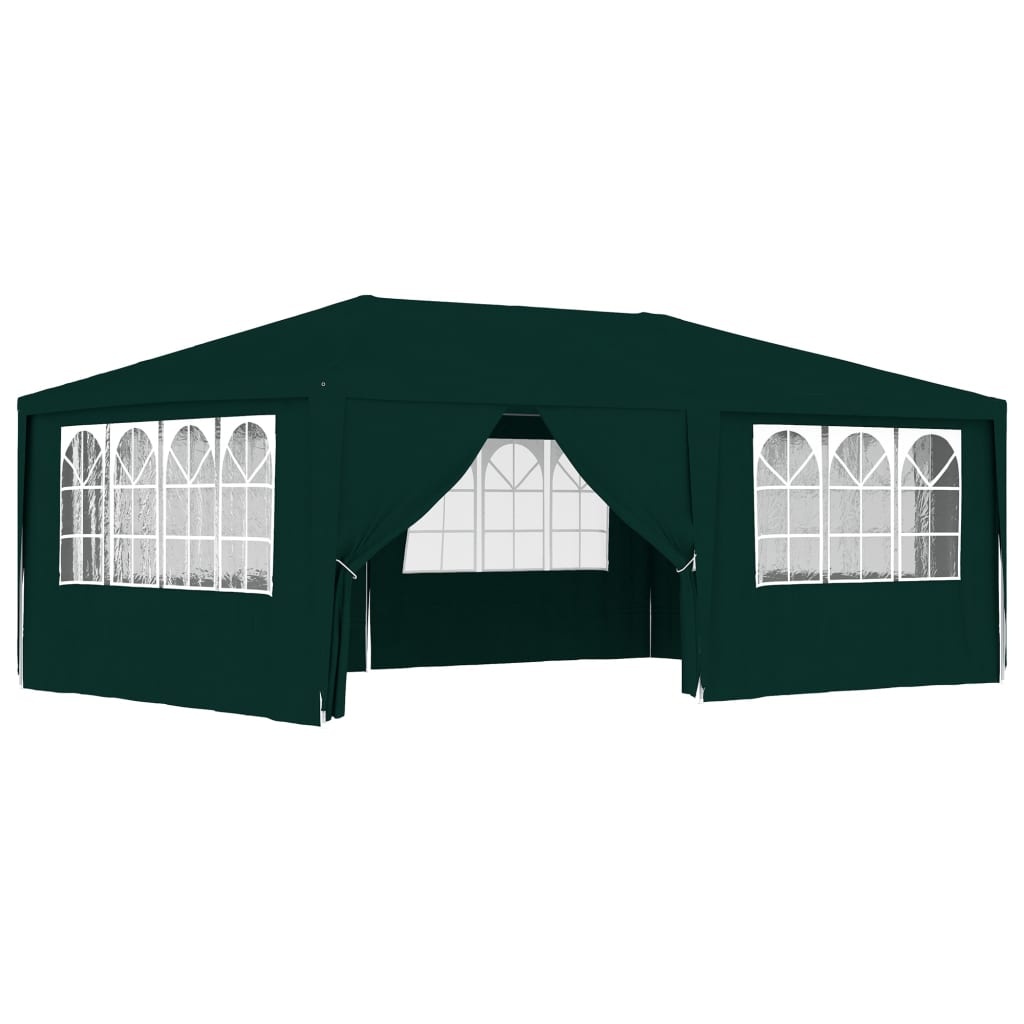 Partytent met zijwanden professioneel 90 g/m² 4x6 m groen