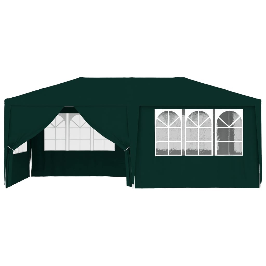 Partytent met zijwanden professioneel 90 g/m² 4x6 m groen