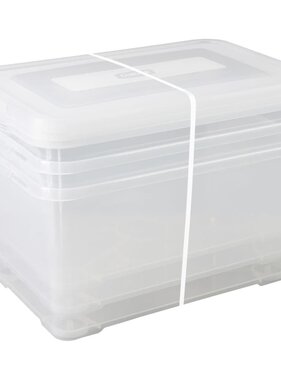 vidaXL Opbergboxenset Handy 3x50 L transparant