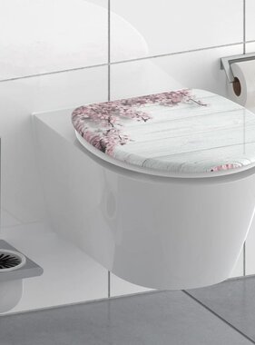 vidaXL Toiletbril met soft-close FLOWERS & WOOD