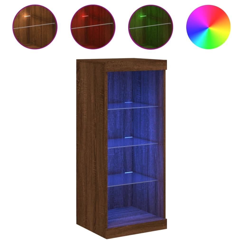 VidaXL Dressoir met LED-verlichting 41x37x100 cm bruineikenkleurig