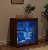 VidaXL Dressoir met LED-verlichting 60,5x37x67 cm bruineikenkleurig
