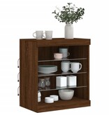 VidaXL Dressoir met LED-verlichting 60,5x37x67 cm bruineikenkleurig