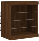 VidaXL Dressoir met LED-verlichting 60,5x37x67 cm bruineikenkleurig