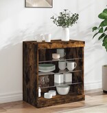 VidaXL Dressoir met LED-verlichting 60,5x37x67 cm gerookt eikenkleur