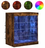 VidaXL Dressoir met LED-verlichting 60,5x37x67 cm gerookt eikenkleur