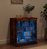 VidaXL Dressoir met LED-verlichting 60,5x37x67 cm gerookt eikenkleur