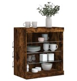 VidaXL Dressoir met LED-verlichting 60,5x37x67 cm gerookt eikenkleur