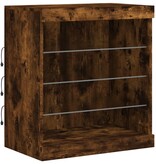 VidaXL Dressoir met LED-verlichting 60,5x37x67 cm gerookt eikenkleur