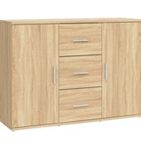 vidaXL Dressoir 91x29,5x65 cm bewerkt hout sonoma eikenkleurig