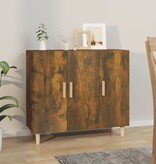 VidaXL Dressoir 90x34x80 cm bewerkt hout gerookt eikenkleurig