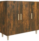 VidaXL Dressoir 90x34x80 cm bewerkt hout gerookt eikenkleurig