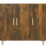 VidaXL Dressoir 90x34x80 cm bewerkt hout gerookt eikenkleurig
