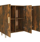 VidaXL Dressoir 90x34x80 cm bewerkt hout gerookt eikenkleurig