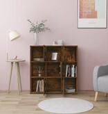 VidaXL Boekenkast 90x30x90 cm bewerkt hout gerookt eikenkleurig