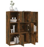 VidaXL Boekenkast 90x30x90 cm bewerkt hout gerookt eikenkleurig