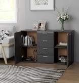 VidaXL Dressoir 120x35,5x75 cm bewerkt hout grijs