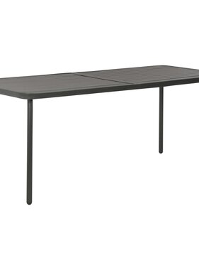 vidaXL Tuintafel 180x83x72 cm staal donkergrijs