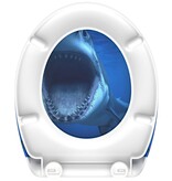 vidaXL Toiletbril met soft-close quick-release SHARK