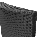 VidaXL Tuinstoelen 2 stuks poly rattan zwart