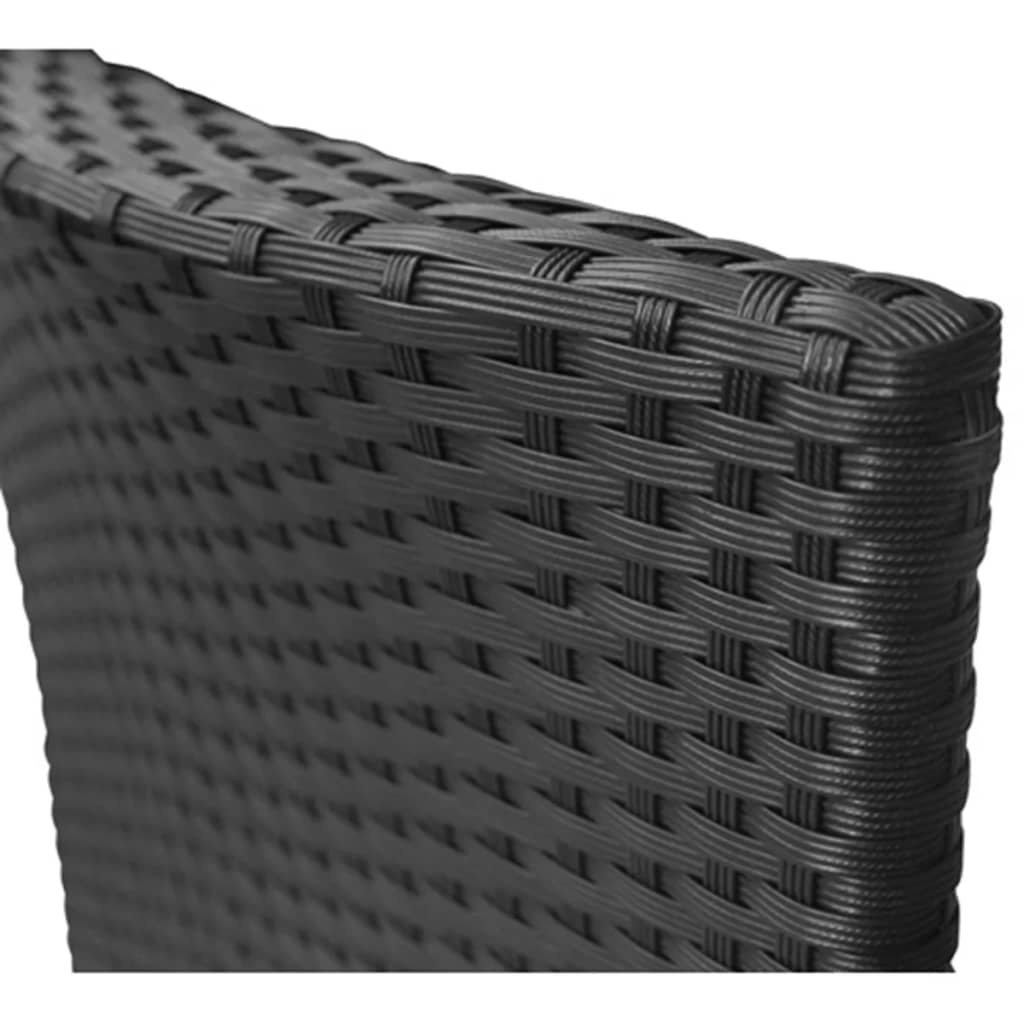 VidaXL Tuinstoelen 2 stuks poly rattan zwart