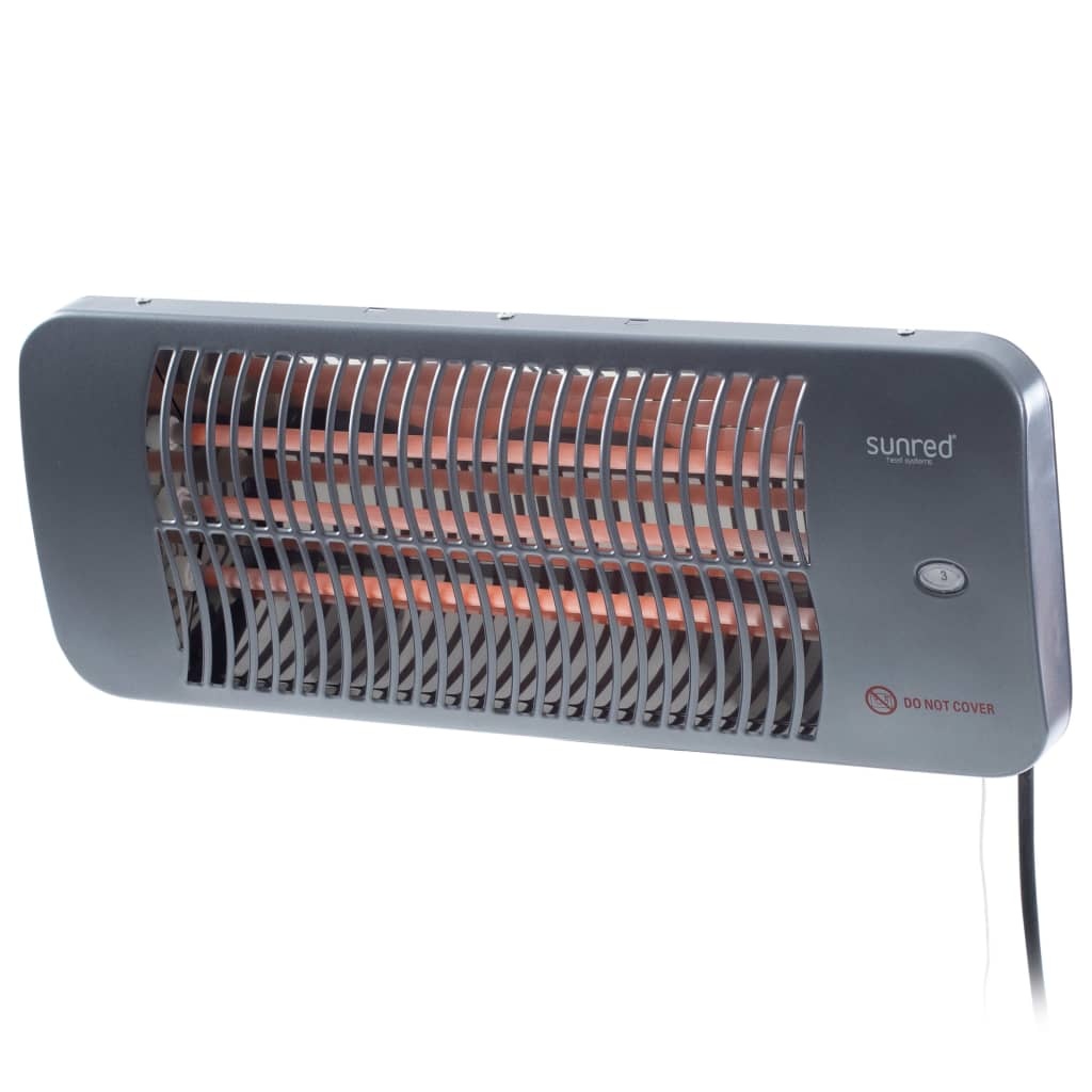 vidaXL Wandverwarmer Lugo 2000 W quartz grijs