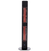 vidaXL Patioverwarmer Royal Diamond Dark 3000 W Rose Gold Carbon zwart