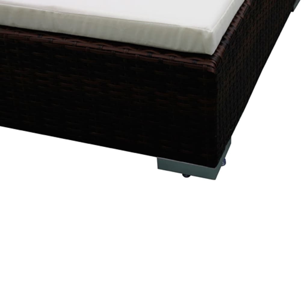 VidaXL 6-delige Loungeset met kussens poly rattan bruin