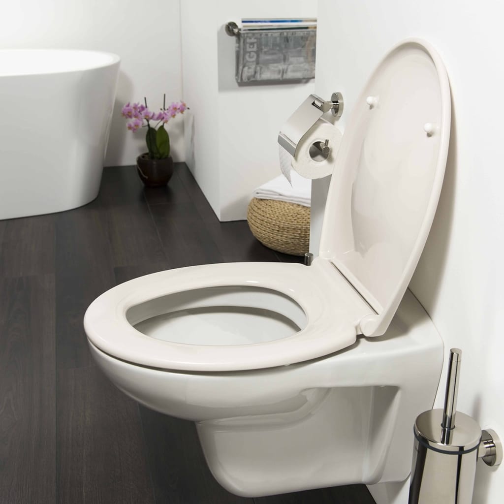 vidaXL Soft-close toiletbril Ventura duroplast crème 251491246