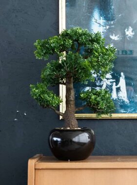 vidaXL Kunstplant mini bonsai ficus groen 47 cm 420006