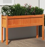 VidaXL Plantenbak met poten 110x31x70 cm grenenhout wasbruin