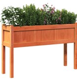 VidaXL Plantenbak met poten 110x31x70 cm grenenhout wasbruin