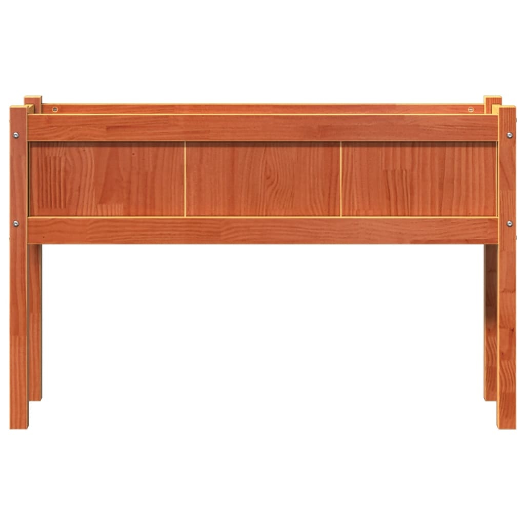VidaXL Plantenbak met poten 110x31x70 cm grenenhout wasbruin