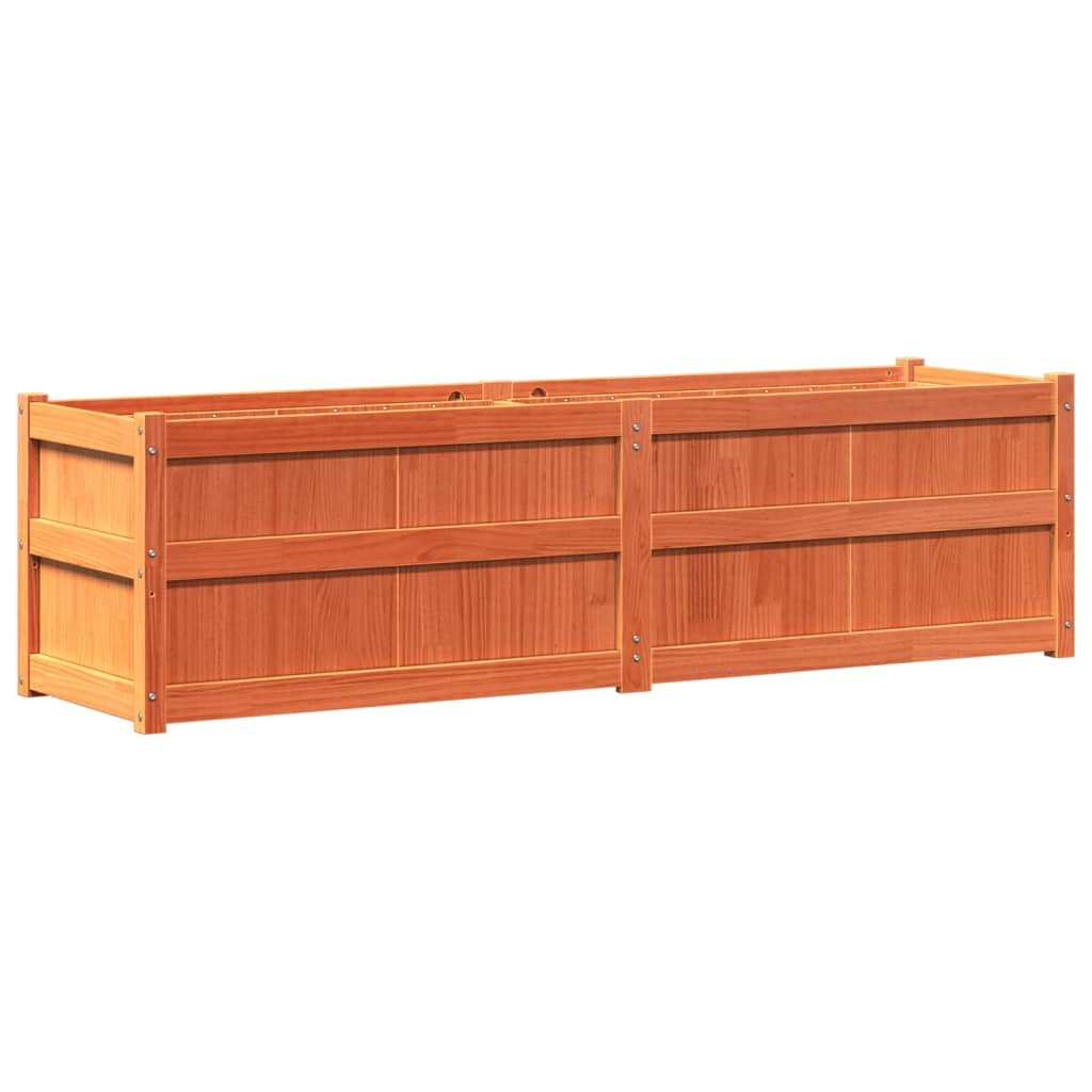 VidaXL Plantenbak 180x50x50 cm massief grenenhout wasbruin