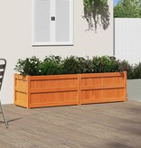 VidaXL Plantenbak 180x50x50 cm massief grenenhout wasbruin
