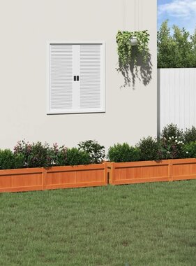 VidaXL Plantenbakken 2 st cm massief grenenhout wasbruin