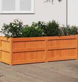 VidaXL Plantenbak 150x50x50 cm massief grenenhout wasbruin