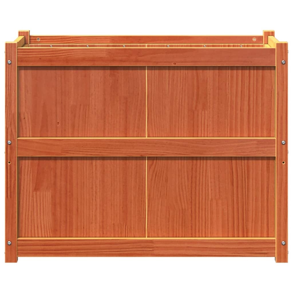 VidaXL Plantenbak 90x50x70 cm massief grenenhout wasbruin