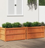 VidaXL Plantenbakken 2 st cm massief grenenhout wasbruin