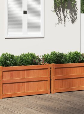 VidaXL Plantenbakken 2 st cm massief grenenhout wasbruin